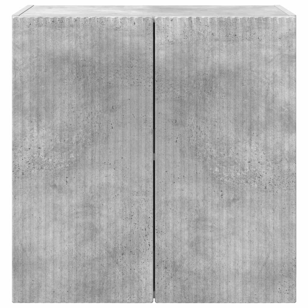 TV Vägghylla Betonggrå 59,5 x 31 x 60 cm Konstruerat trä