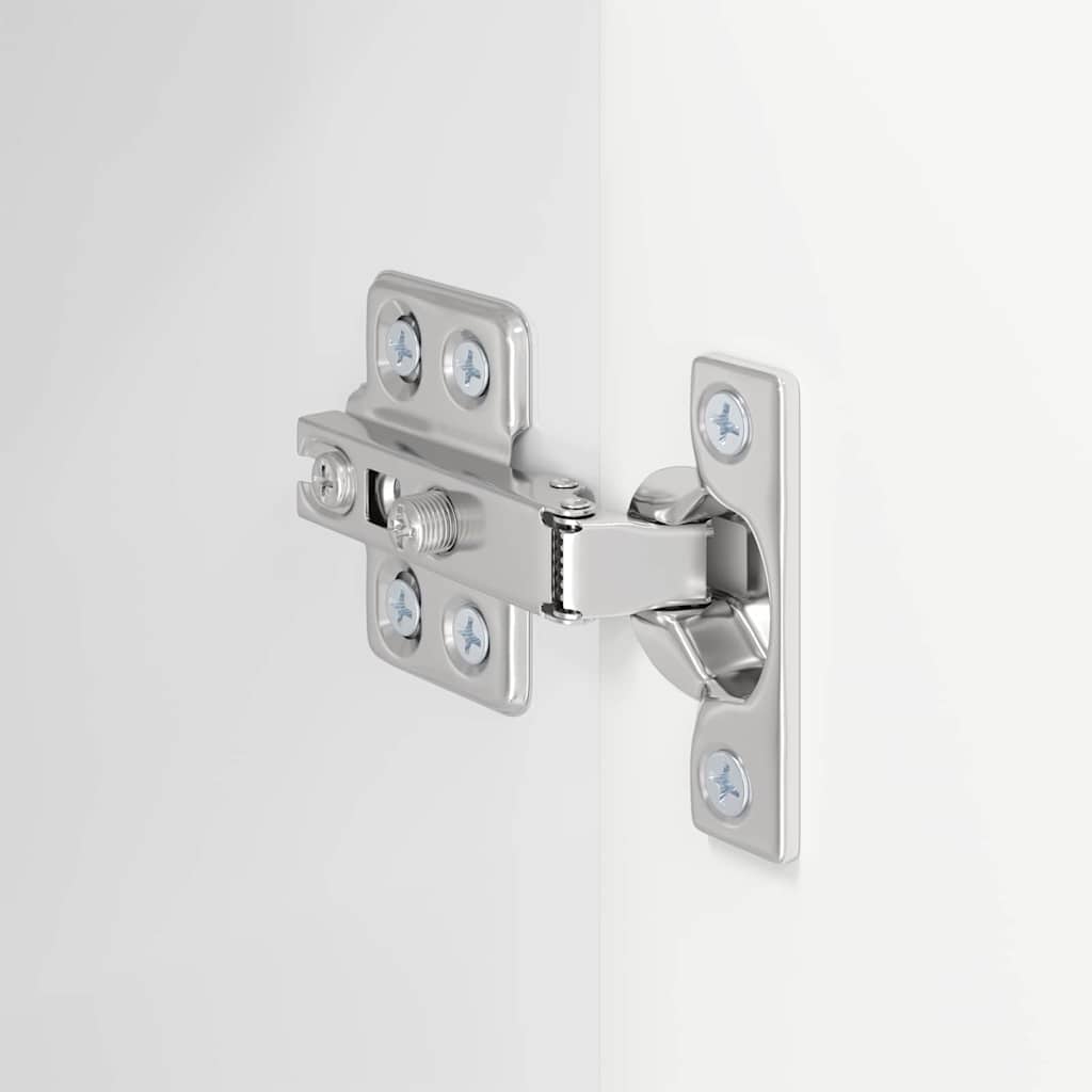 TV Vägghylla Högblanka vita 59,5 x 31 x 60 cm Konstruerat trä