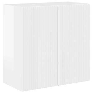 TV Vägghylla Högblanka vita 59,5 x 31 x 60 cm Konstruerat trä