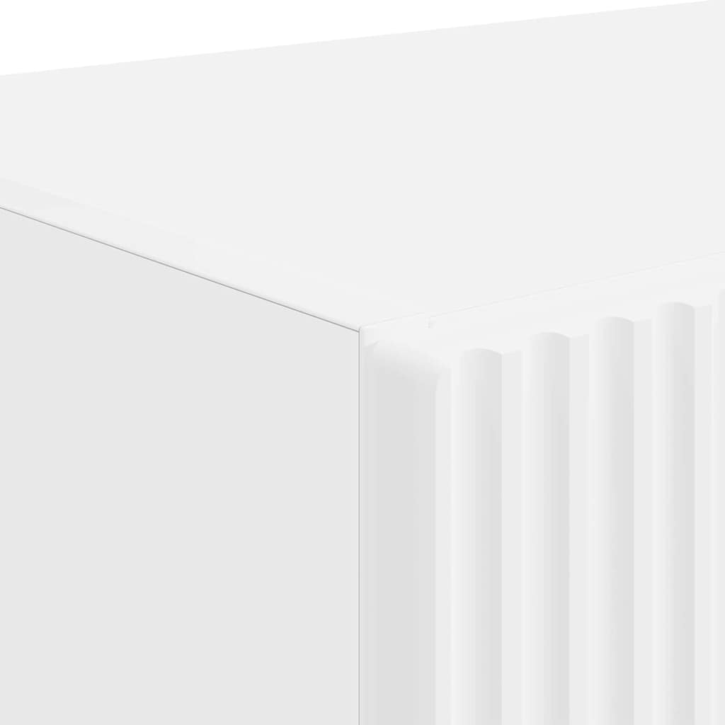 TV Vägghylla Väggmonterad Vit 59,5 x 31 x 80 cm Konstruerat trä