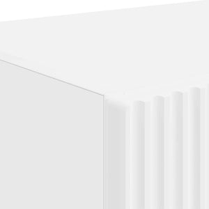 TV Vägghylla Väggmonterad Vit 59,5 x 31 x 80 cm Konstruerat trä