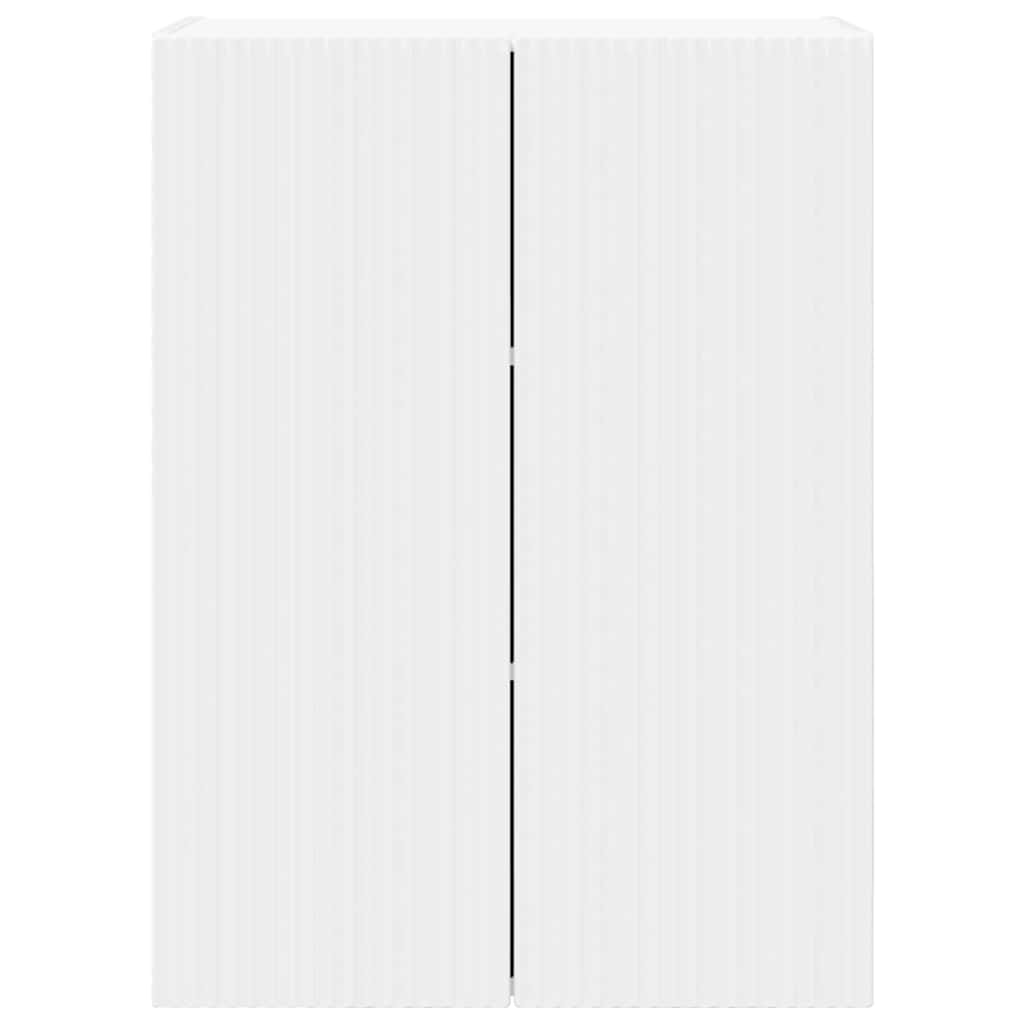 TV Vägghylla Väggmonterad Vit 59,5 x 31 x 80 cm Konstruerat trä