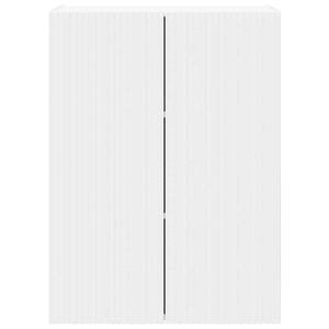 TV Vägghylla Väggmonterad Vit 59,5 x 31 x 80 cm Konstruerat trä