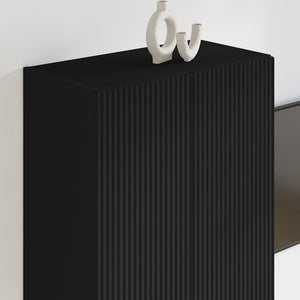 TV Vägghylla Svart 59,5 x 31 x 80 cm Konstruerat trä