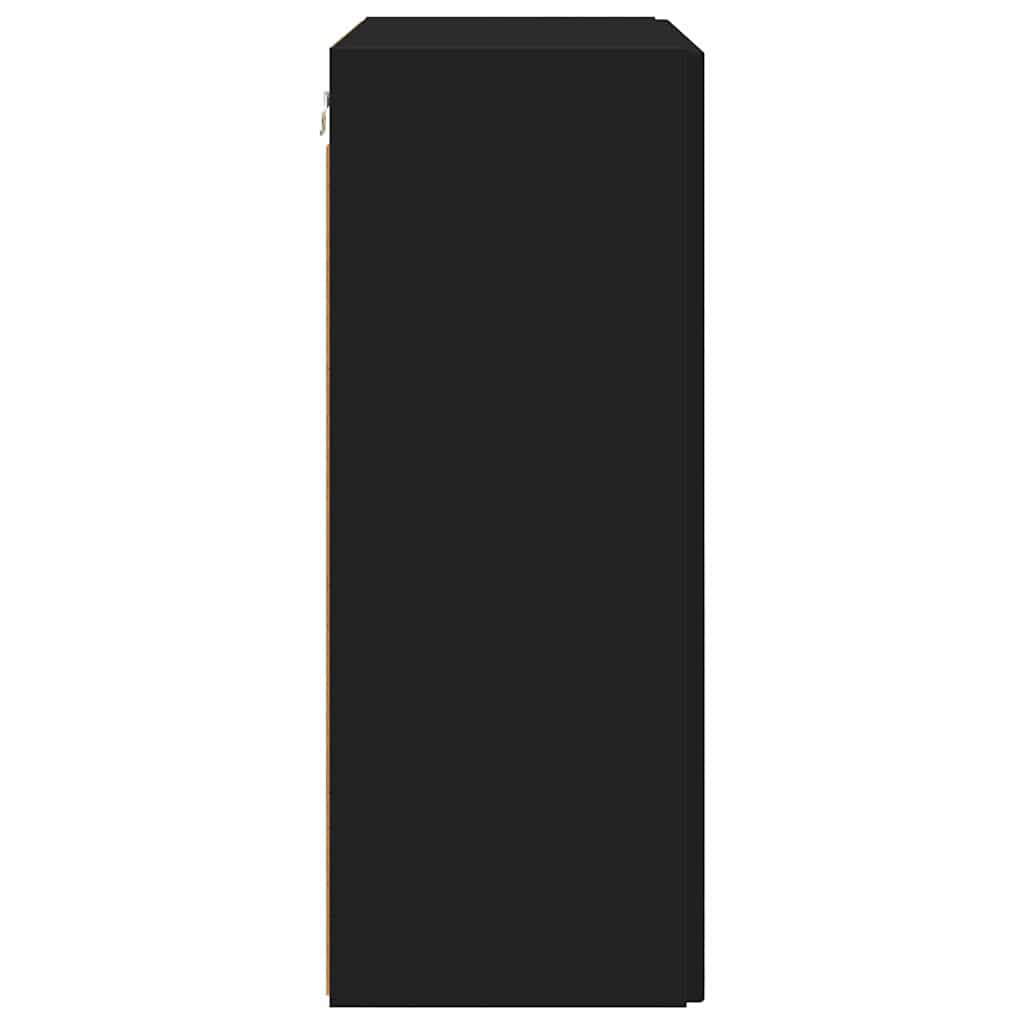 TV Vägghylla Svart 59,5 x 31 x 80 cm Konstruerat trä