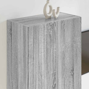 TV Vägghylla Grå Sonoma 59,5 x 31 x 80 cm Konstruerat trä