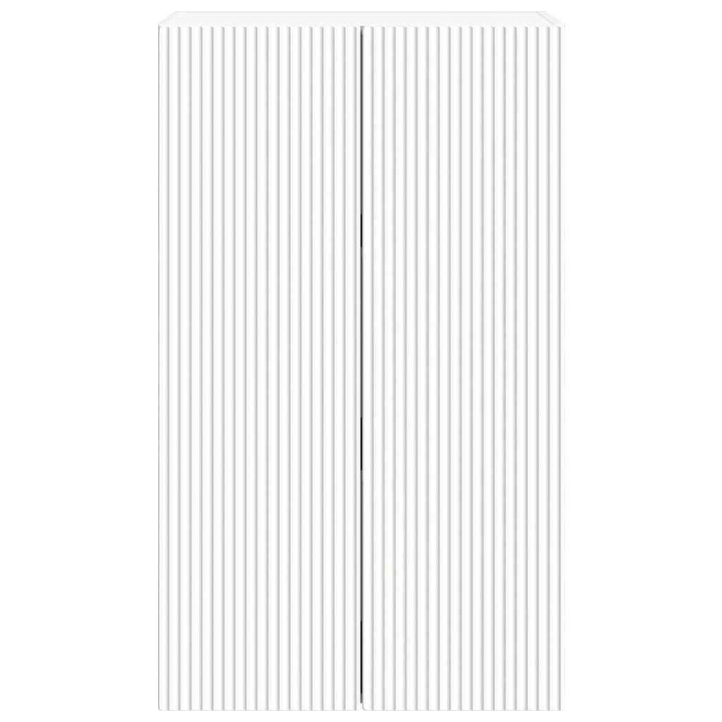 TV Vägghylla Vit 59,5 x 31 x 100 cm Konstruerat trä