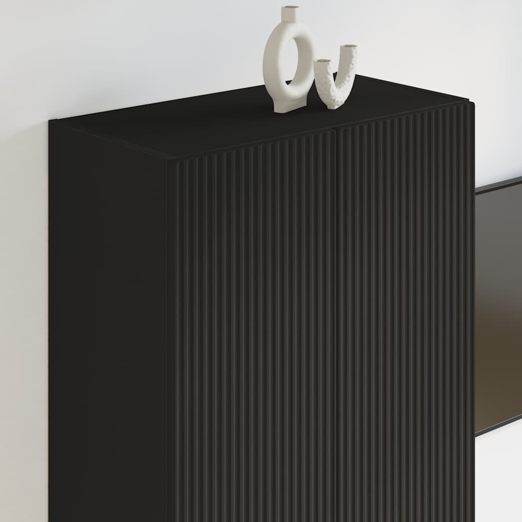 TV Vägghylla Svart 59,5 x 31 x 100 cm Konstruerat trä