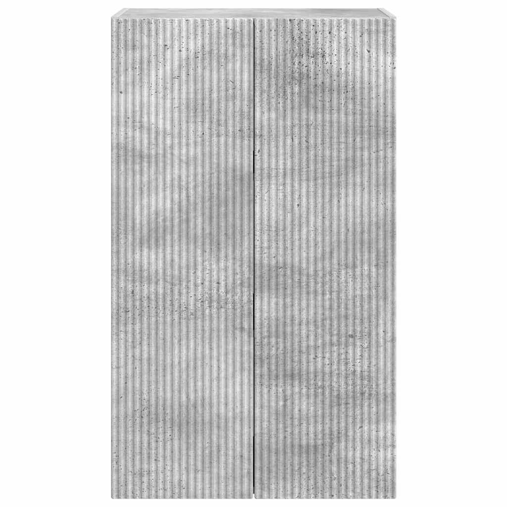 TV Vägghylla Betonggrå 59,5 x 31 x 100 cm Konstruerat trä