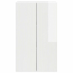 TV Vägghylla Högblanka vita 59,5 x 31 x 100 cm Konstruerat trä