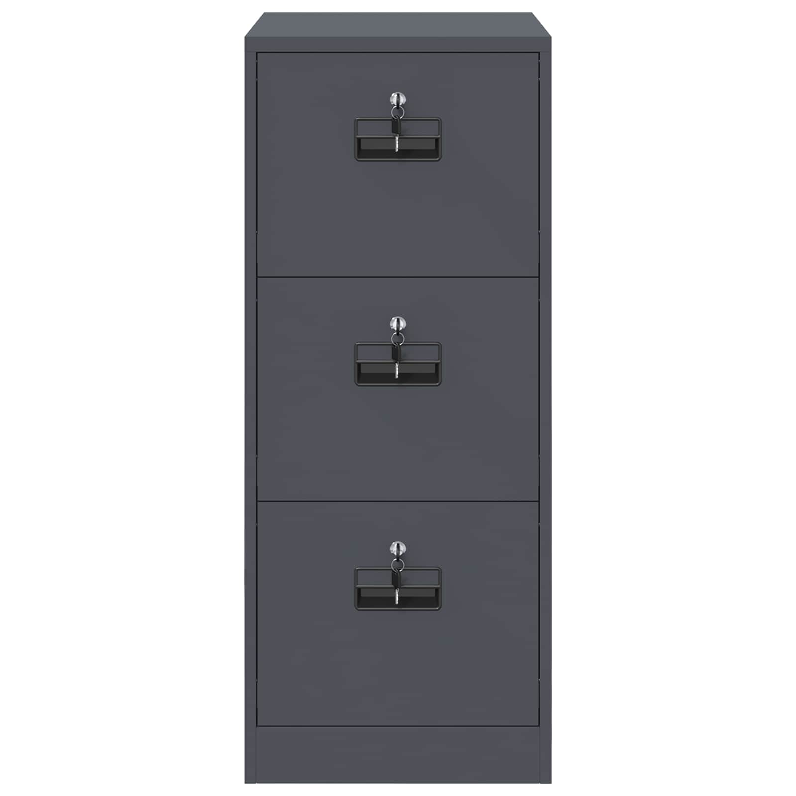 Arkivkåp med låda Antracit 44 x 50 x 106.5 cm Kallvalsat Stål