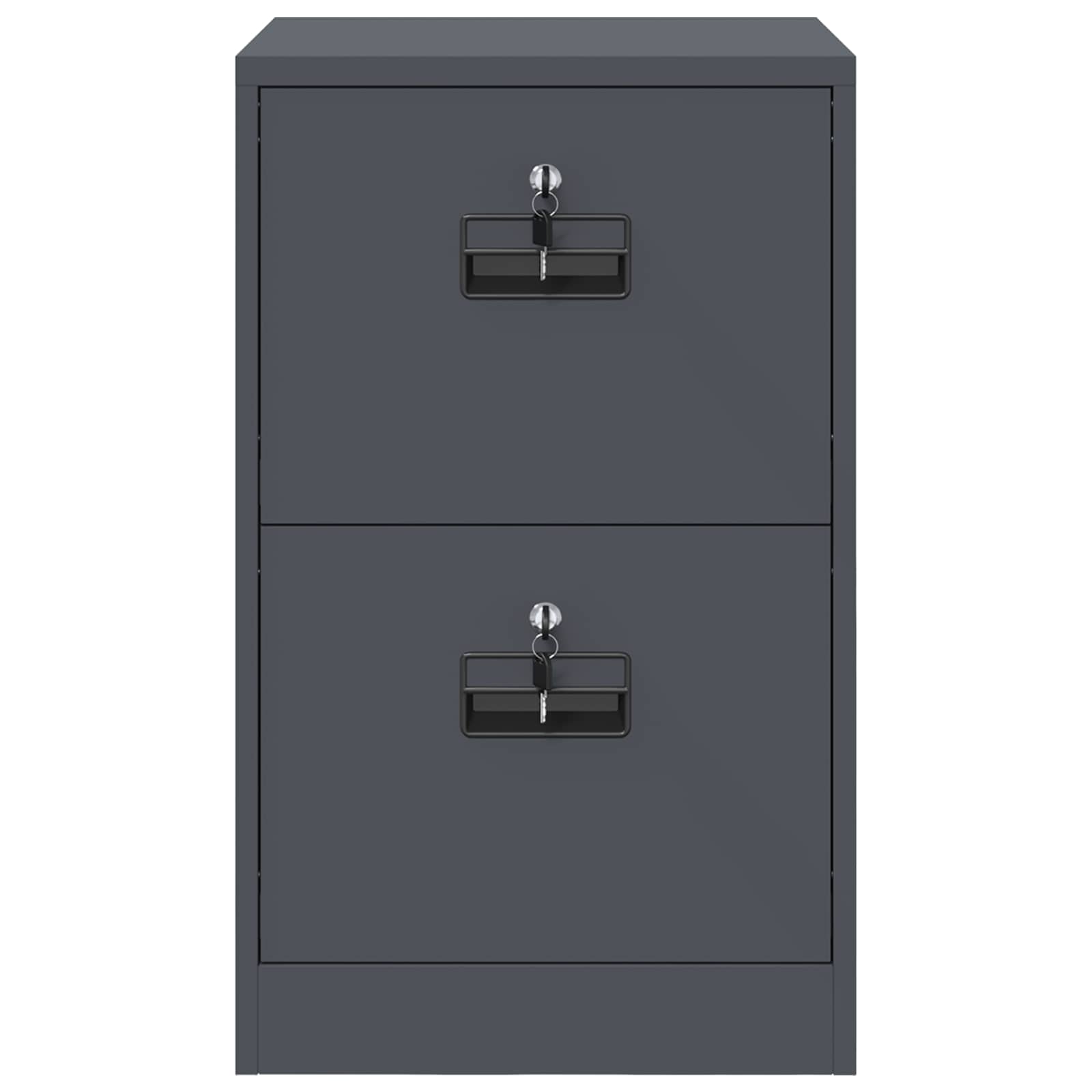 Arkivkåp med låda Antracit 44 x 50 x 106.5 cm Kallvalsat Stål