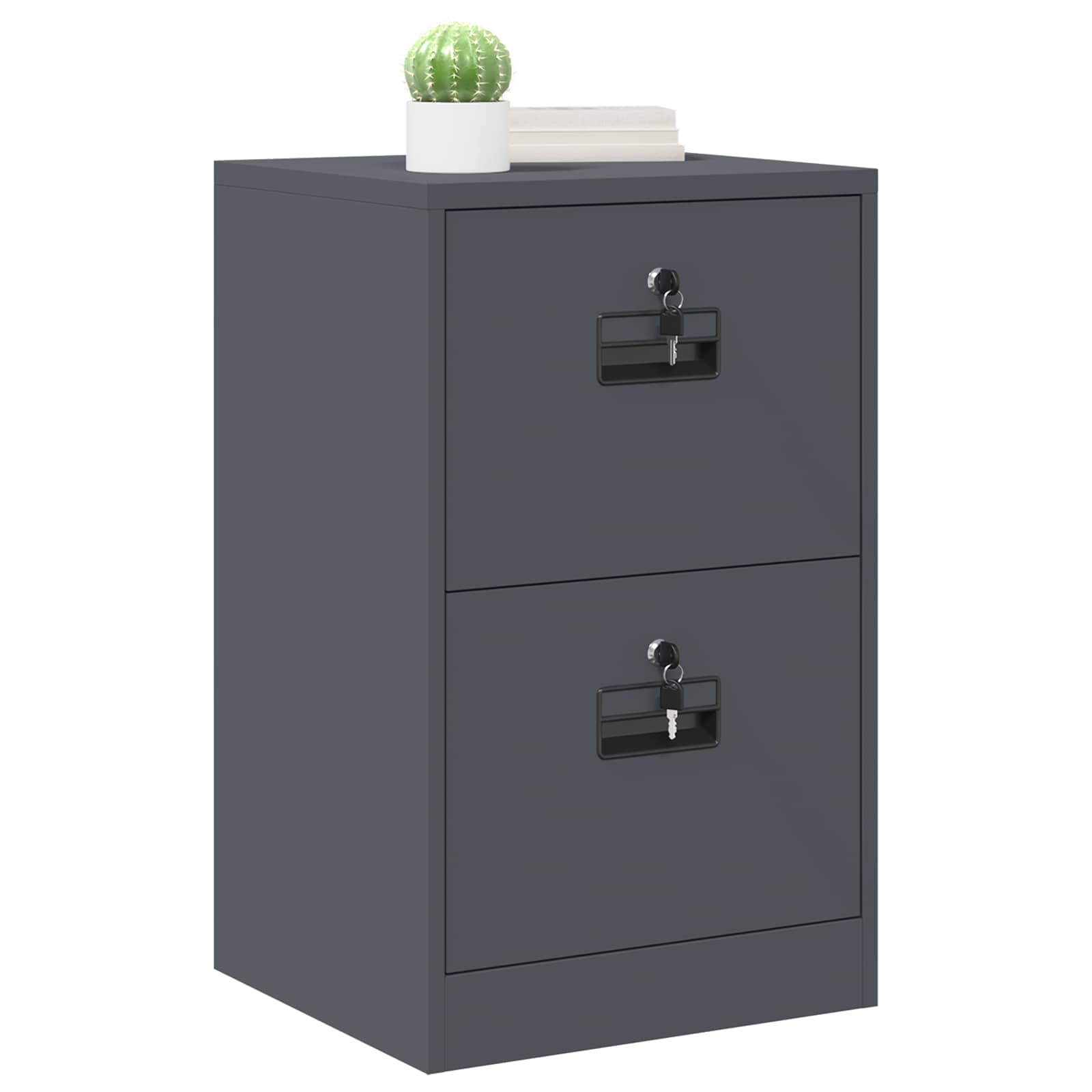 Arkivkåp med låda Antracit 44 x 50 x 106.5 cm Kallvalsat Stål