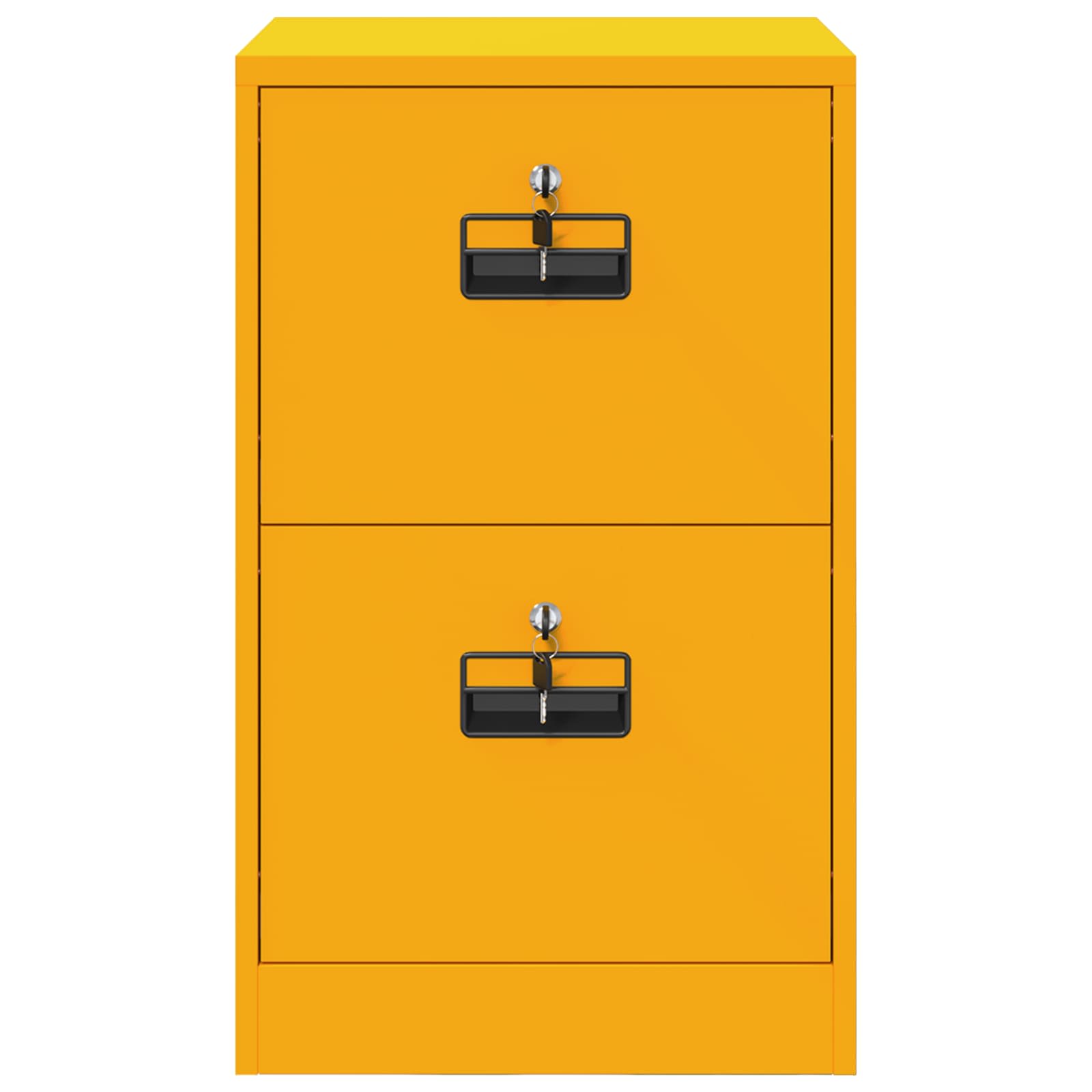 Arkivkåp med låda Senapsgul 44 x 50 x 106.5 cm Kallvalsat Stål
