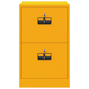 Arkivkåp med låda Senapsgul 44 x 50 x 106.5 cm Kallvalsat Stål