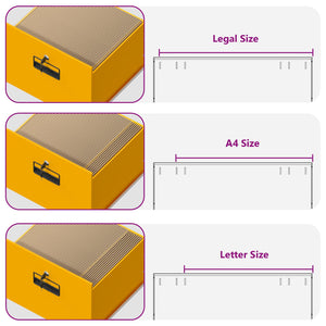 Arkivkåp med låda Senapsgul 44 x 50 x 106.5 cm Kallvalsat Stål