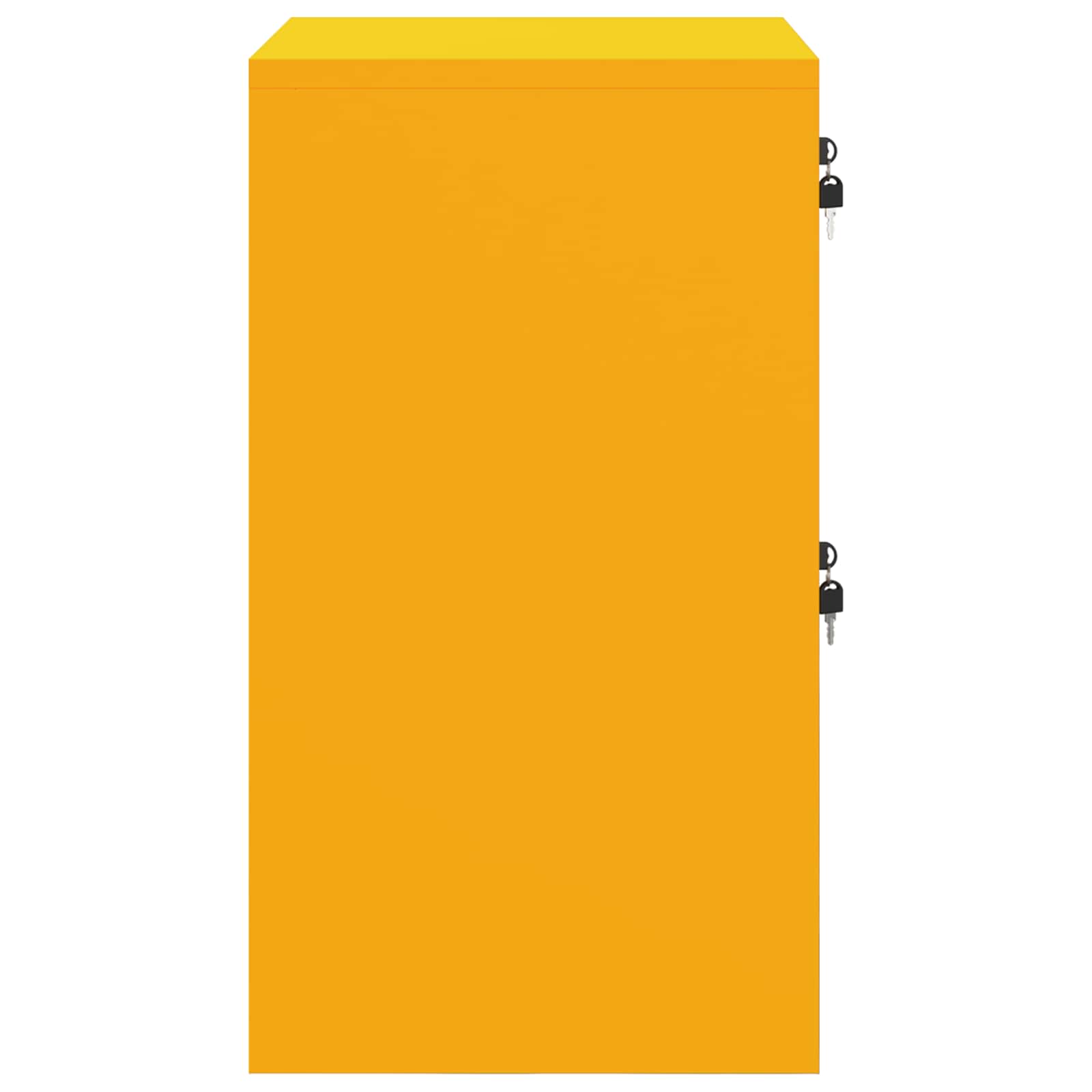 Arkivkåp med låda Senapsgul 44 x 50 x 106.5 cm Kallvalsat Stål