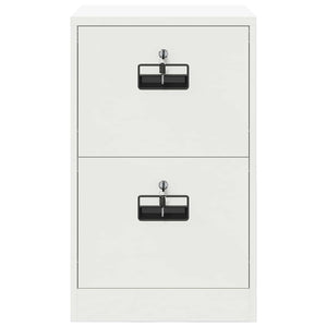 Arkivkåp med låda Vit 44 x 50 x 106.5 cm Kallvalsat Stål