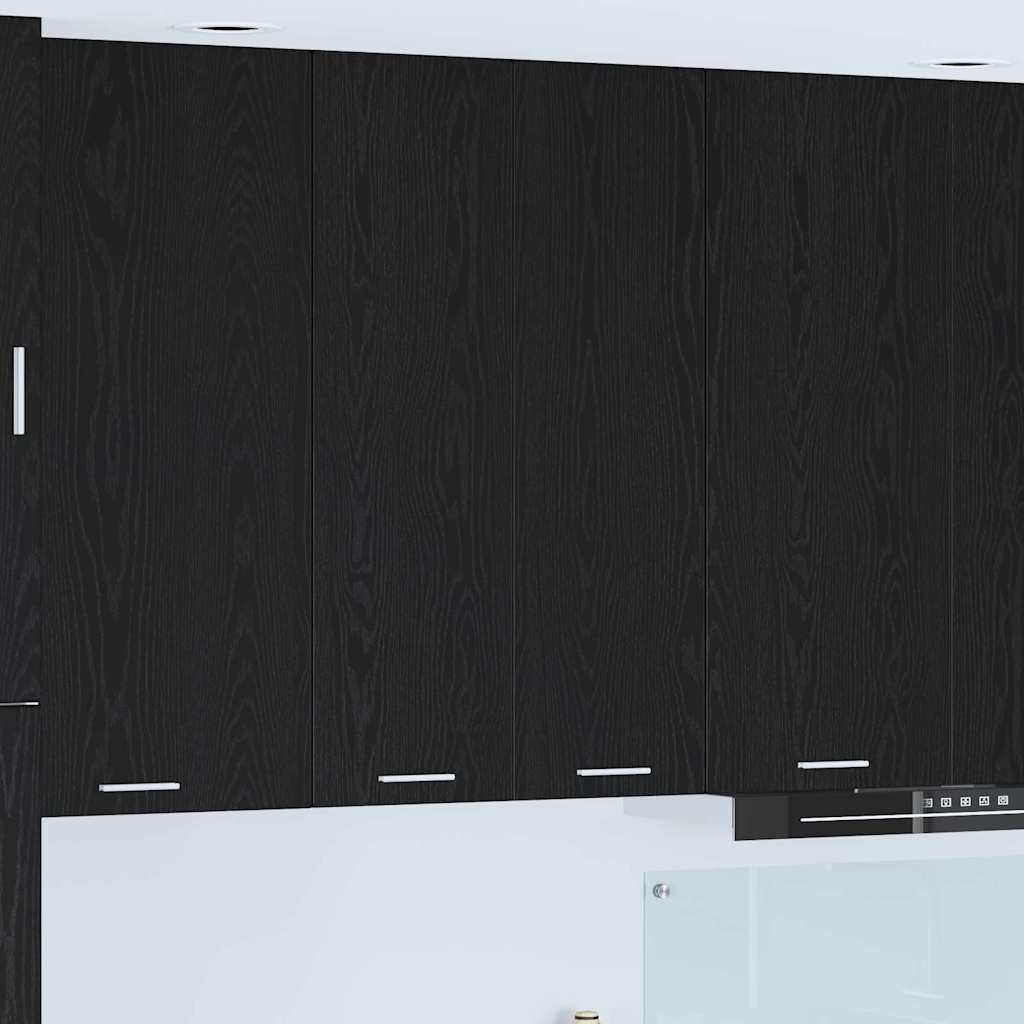 Hängande skåp Svart Ek 60 x 31 x 100 cm Konstruerat trä