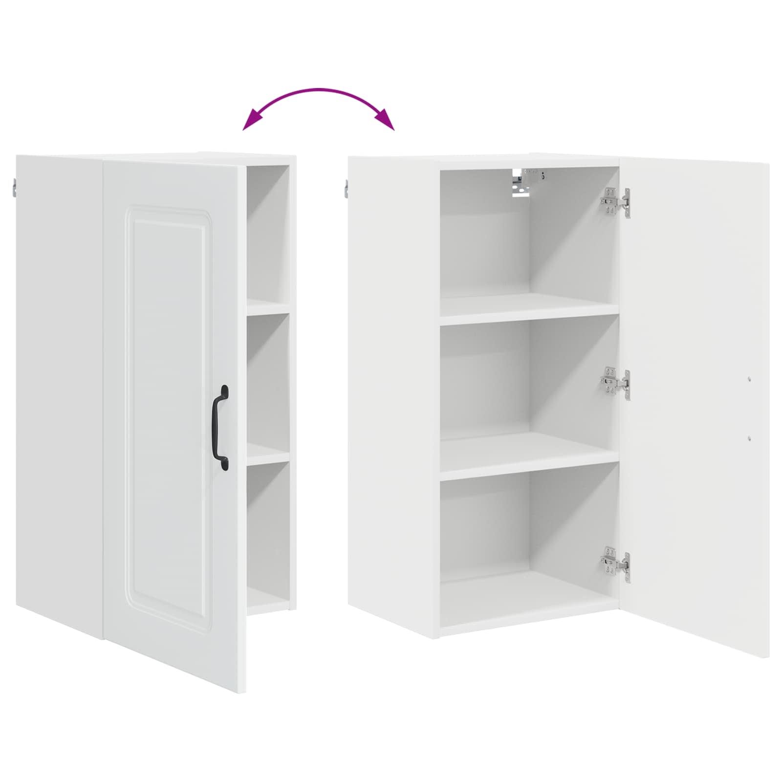 Köksskåp Kalmar Högblanka vita 40 x 31 x 80 cm Konstruerat trä