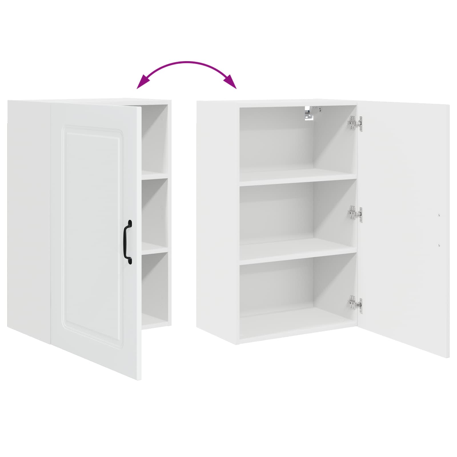 Köksskåp med lagring Kalmar Vit 50 x 31 x 80 cm Konstruerat trä