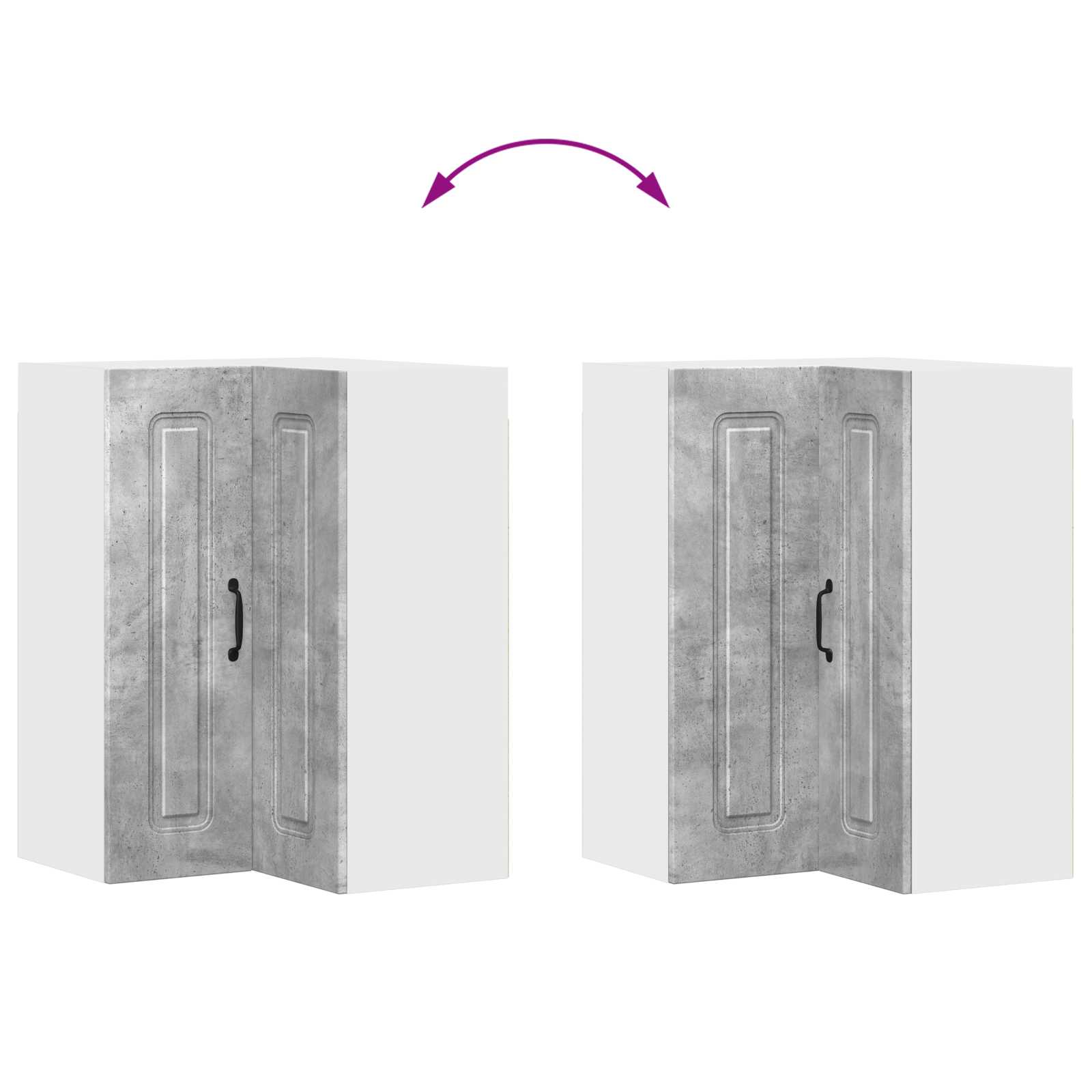 Köksskåp Kalmar Betonggrå 57 x 57 x 80 cm Konstruerat trä