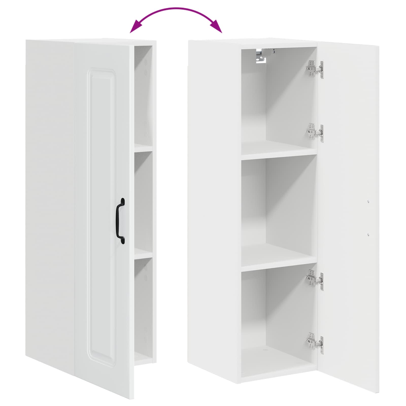 Köksskåp Kalmar Högblanka vita 30 x 31 x 100 cm Konstruerat trä