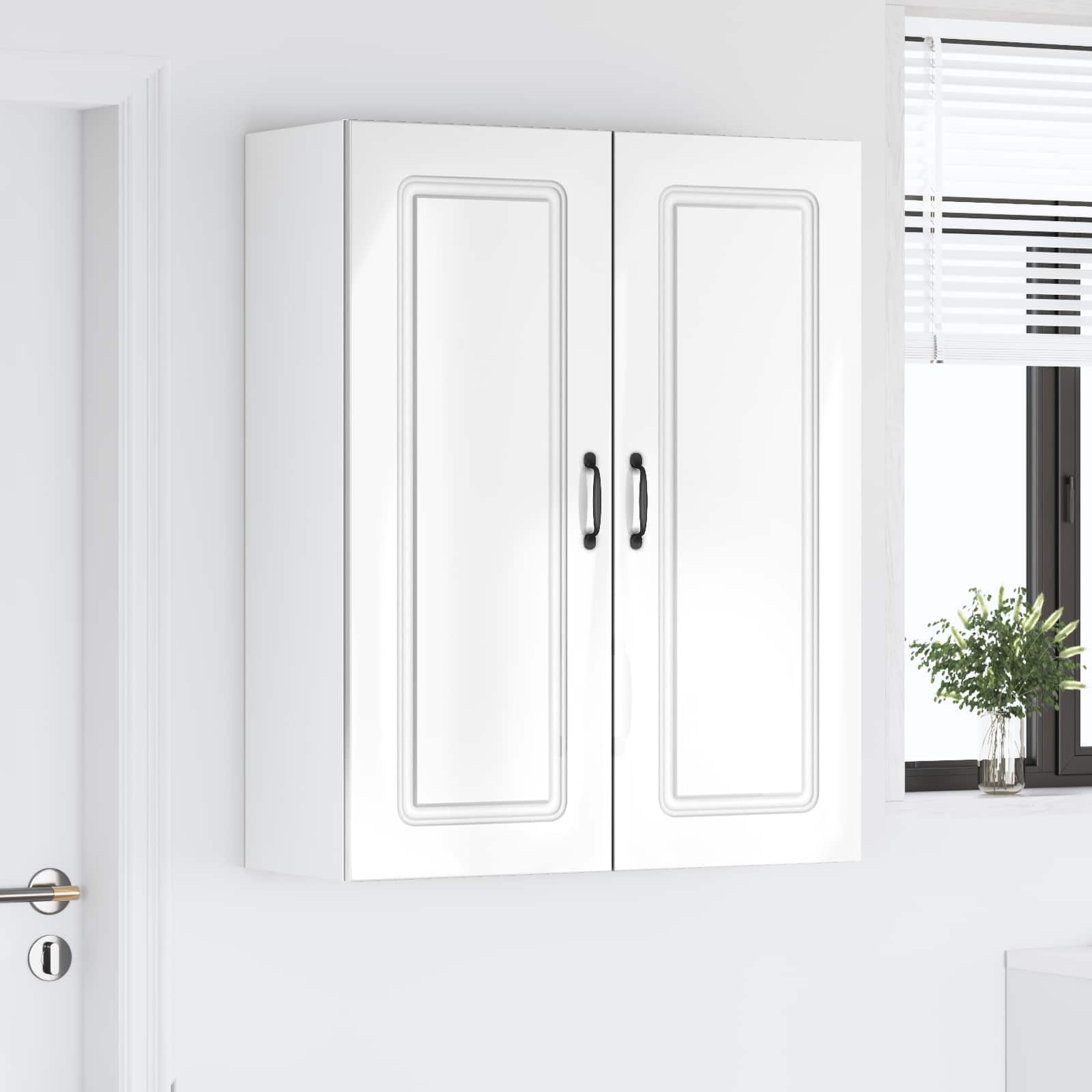 Köksskåp Kalmar Högblanka vita 80 x 31 x 100 cm Konstruerat trä