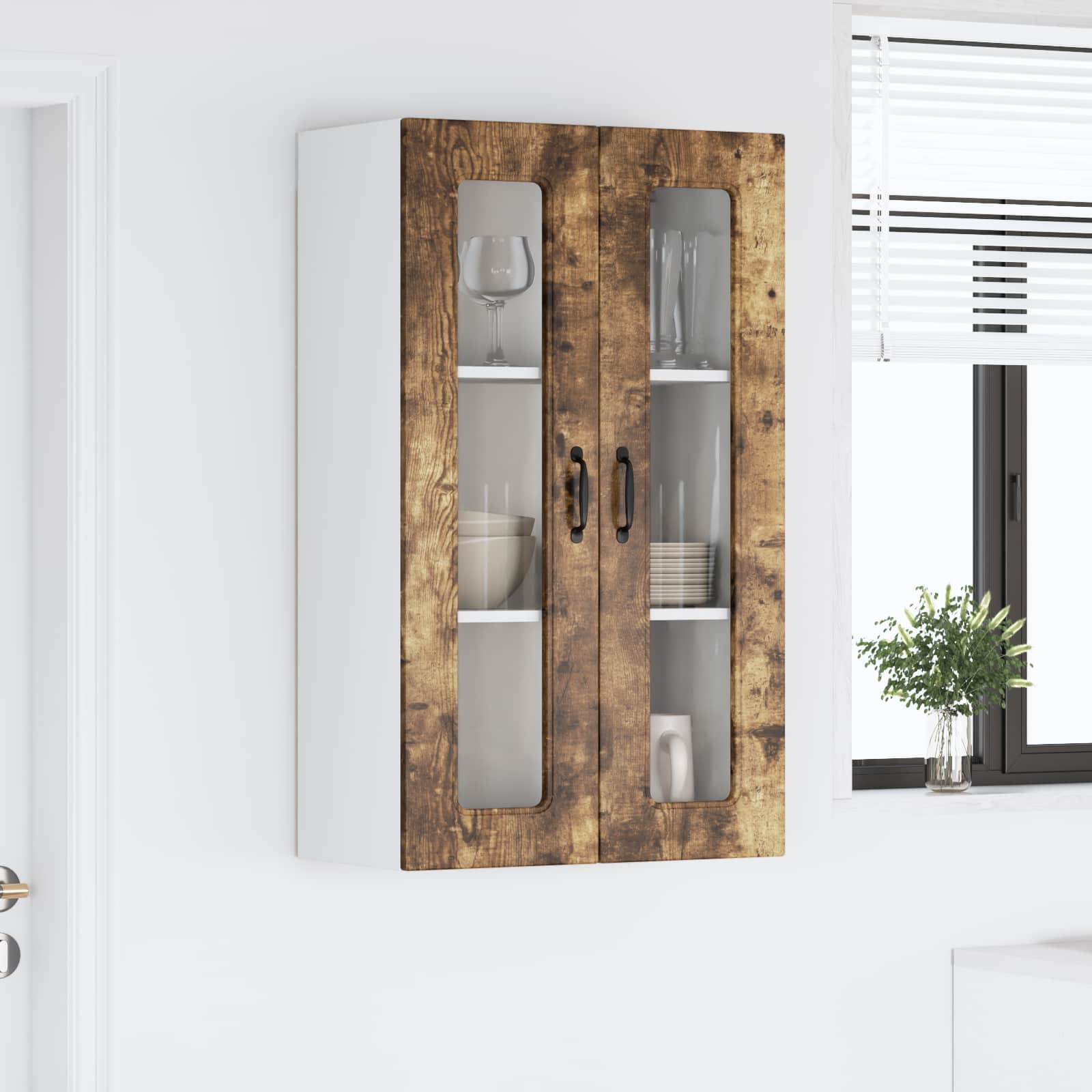 Köksskåp Kalmar Rökt ek 60 x 31 x 100 cm Konstruerat trä