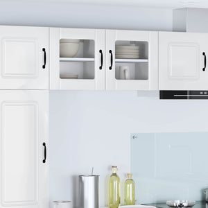 Köksskåp 2 pcs Högblanka vita 40 x 31 x 40 cm Konstruerat trä