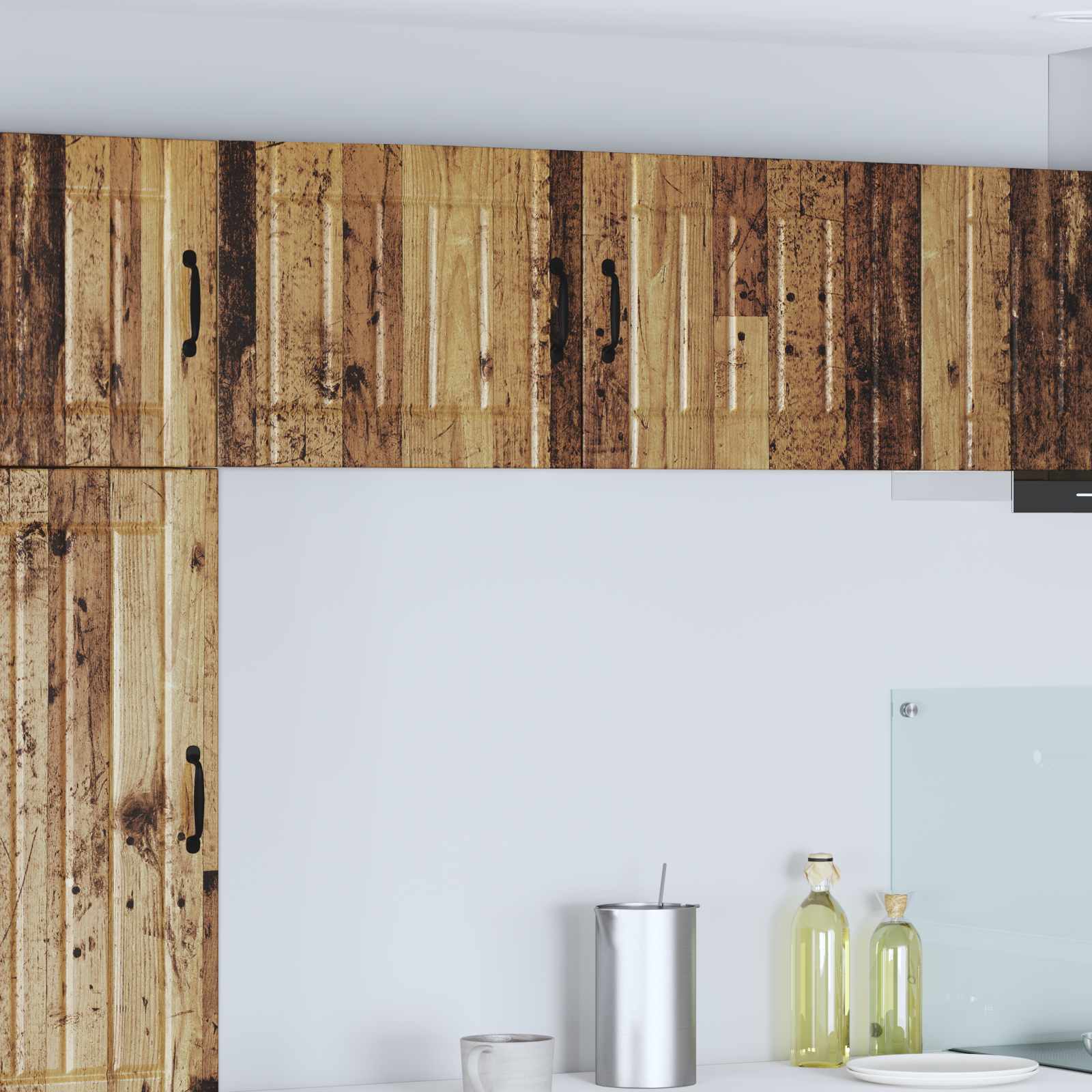 Köksskåp 2 pcs Gammalt trä 50 x 31 x 40 cm Konstruerat trä