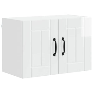 Väggskåp för kök Högblanka vita 60 x 31 x 40 cm Konstruerat trä