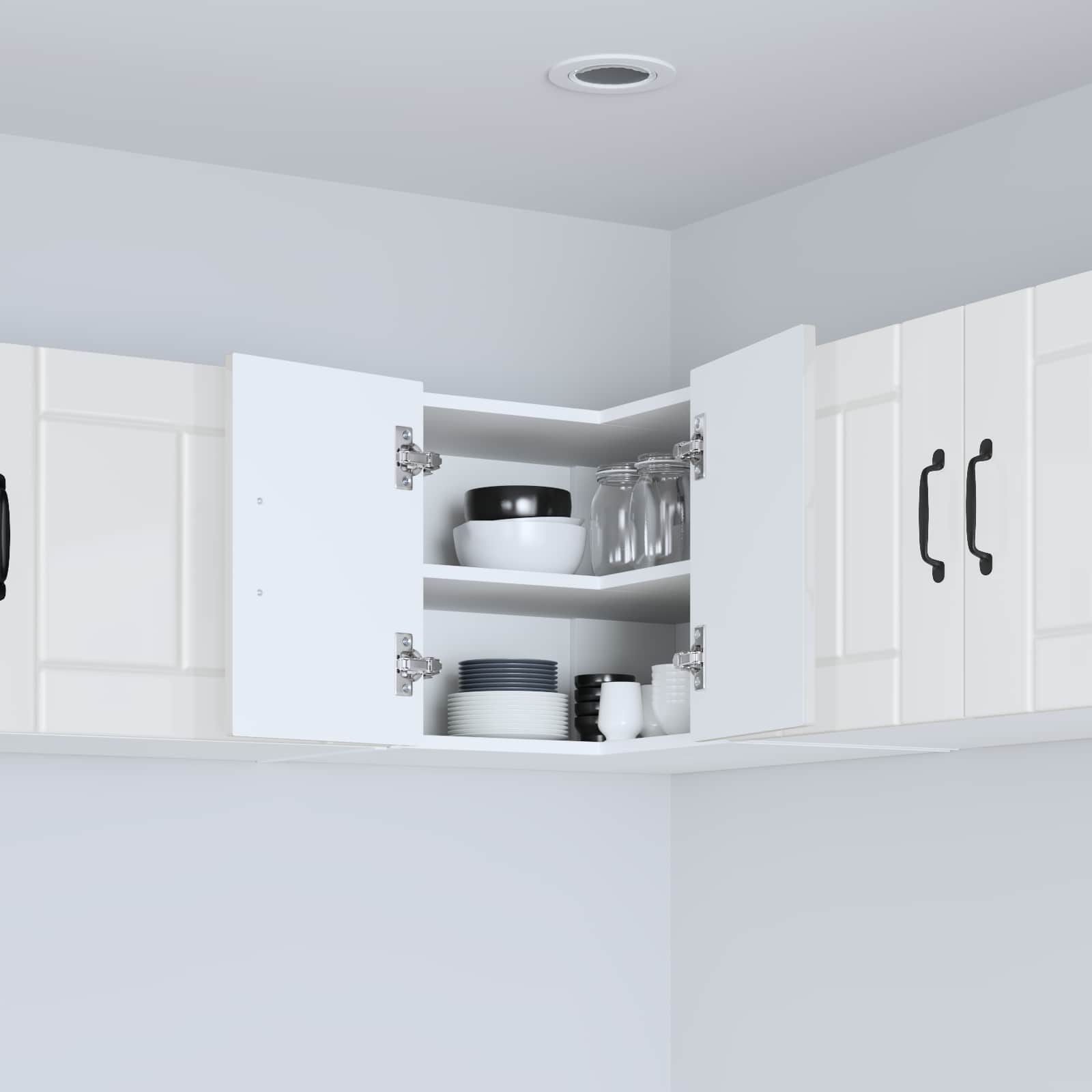 Köksskåp Högblanka vita 57 x 57 x 40 cm Konstruerat trä