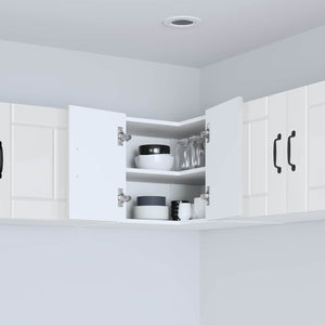 Köksskåp Högblanka vita 57 x 57 x 40 cm Konstruerat trä