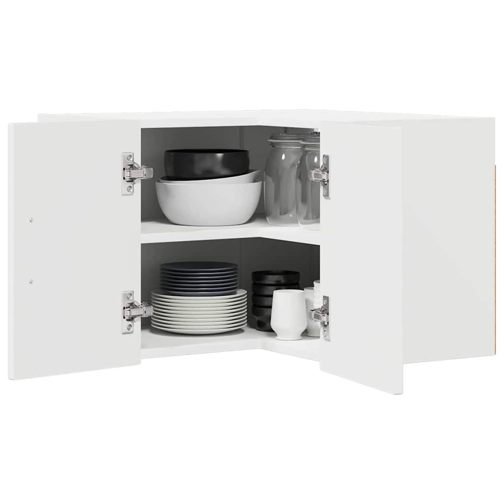 Köksskåp Högblanka vita 57 x 57 x 40 cm Konstruerat trä