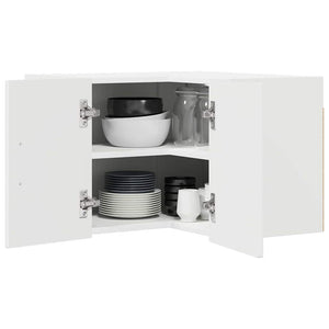 Köksskåp Högblanka vita 57 x 57 x 40 cm Konstruerat trä