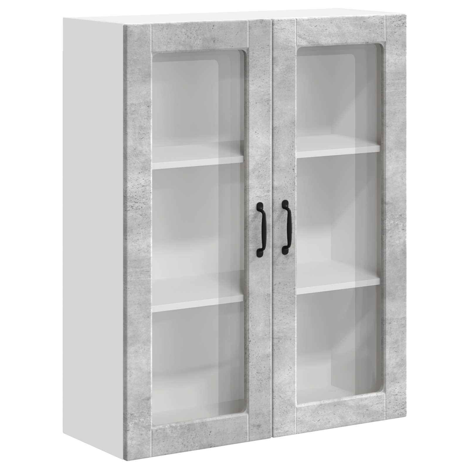 Väggskåp för kök Betonggrå 80 x 31 x 100 cm Konstruerat trä