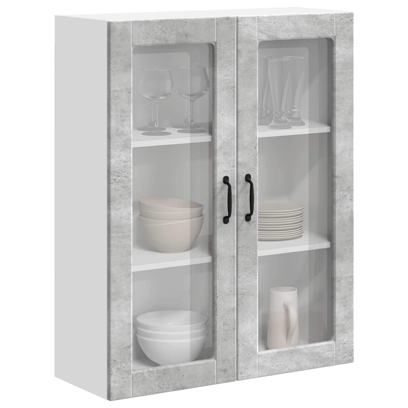 Väggskåp för kök Betonggrå 80 x 31 x 100 cm Konstruerat trä