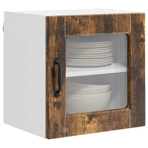 Köksskåp med dörr 2 pcs Rökt ek 40 x 31 x 40 cm Konstruerat trä