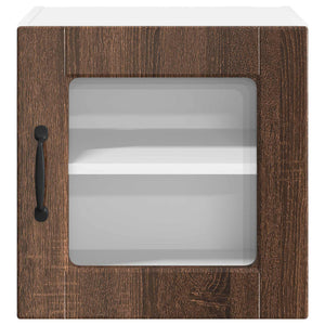 Köksskåp med dörr 2 pcs Brun Ek 40 x 31 x 40 cm Konstruerat trä