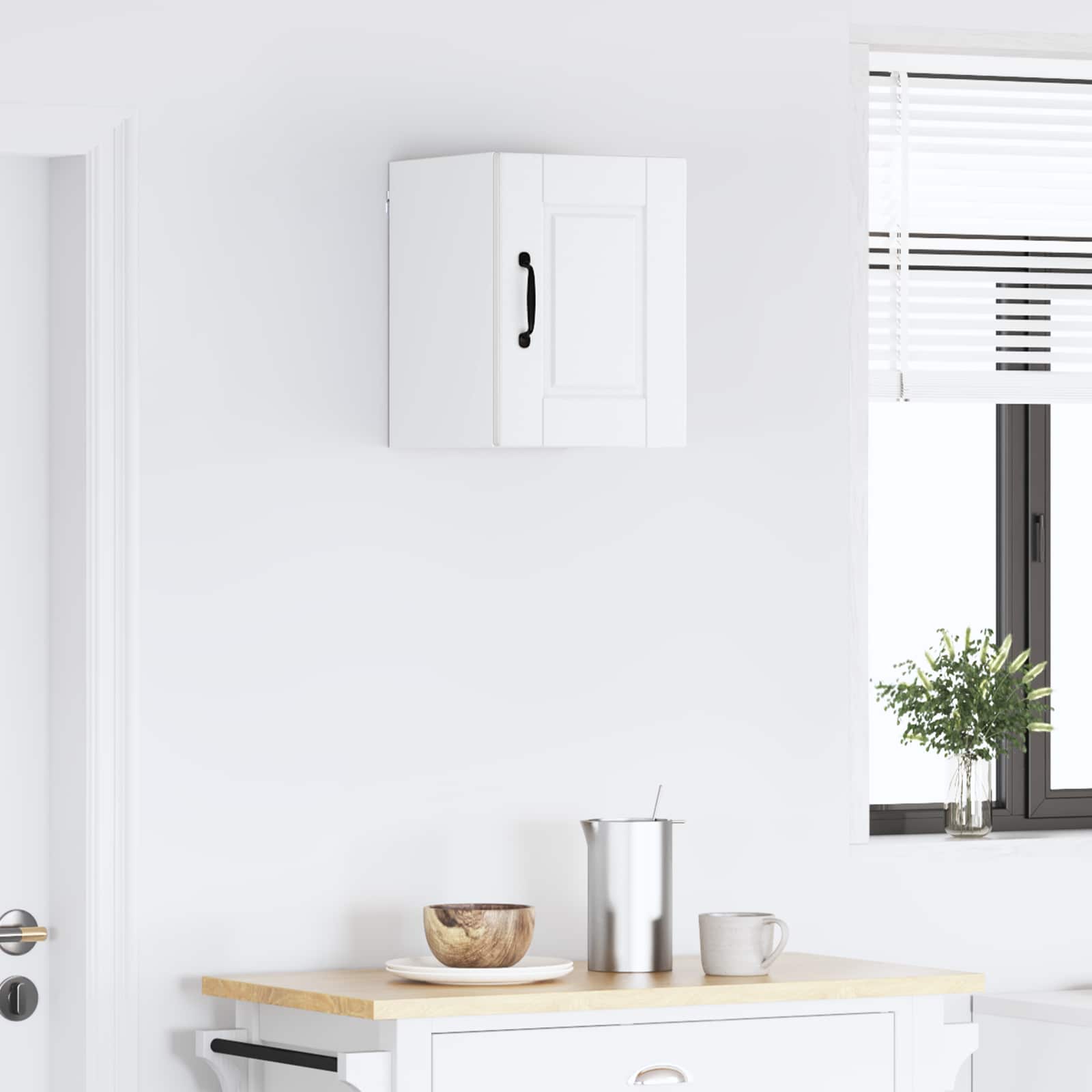 Köksskåp med hylla med dörr Vit 30 x 31 x 40 cm Konstruerat trä