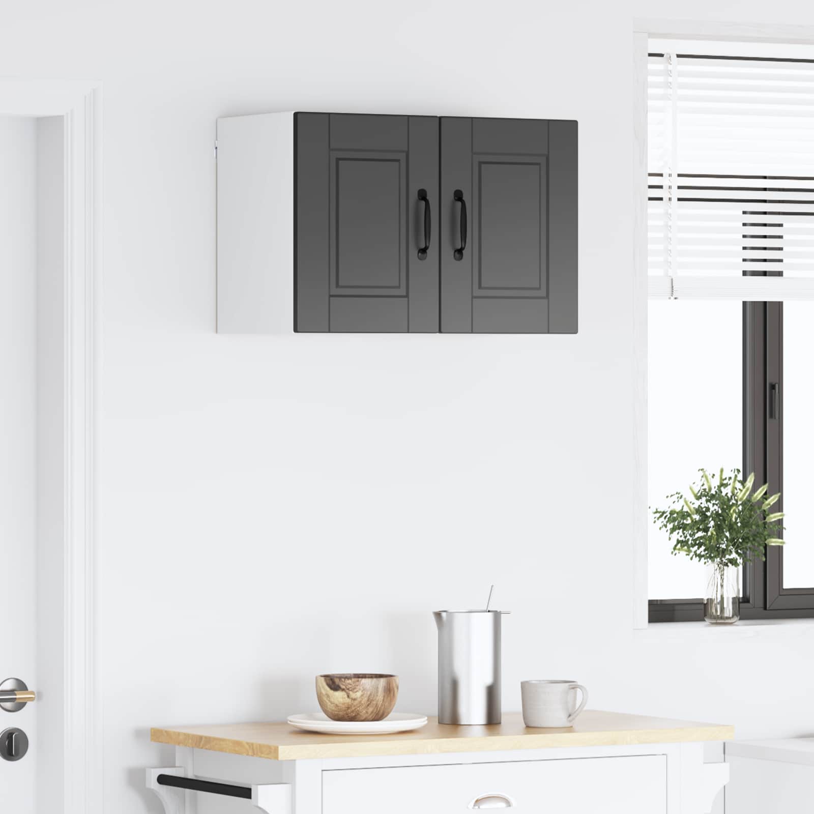 Köksskåp med hylla 2 pcs Svart 30 x 31 x 40 cm Konstruerat trä