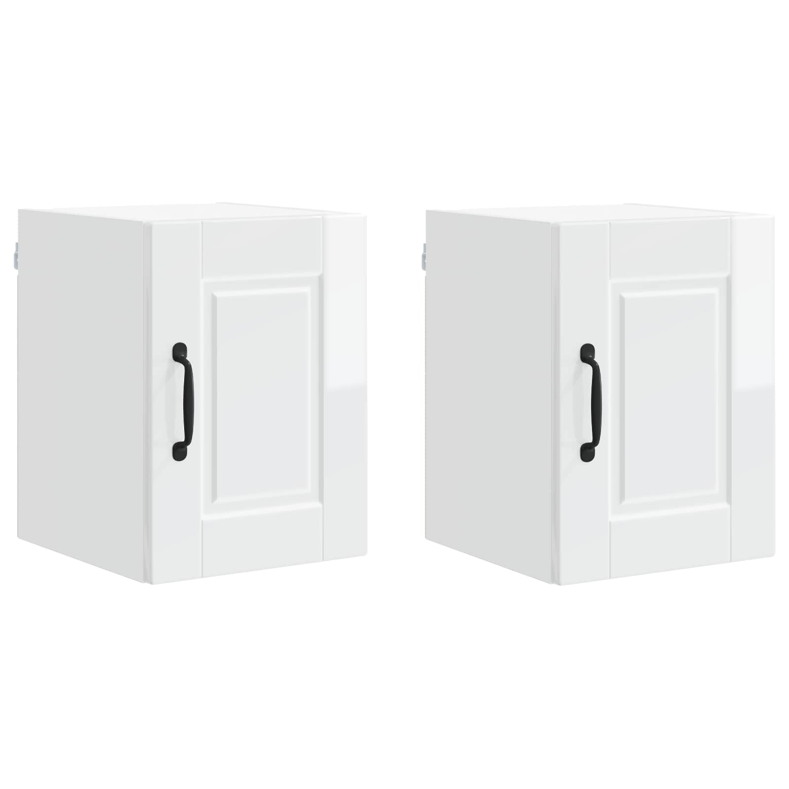 Köksskåp 2 pcs Högblanka vita 30 x 31 x 40 cm Konstruerat trä