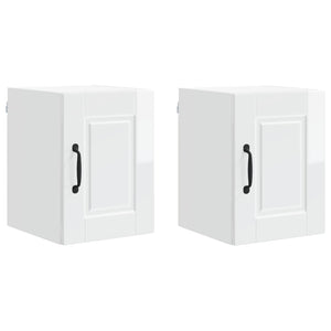 Köksskåp 2 pcs Högblanka vita 30 x 31 x 40 cm Konstruerat trä