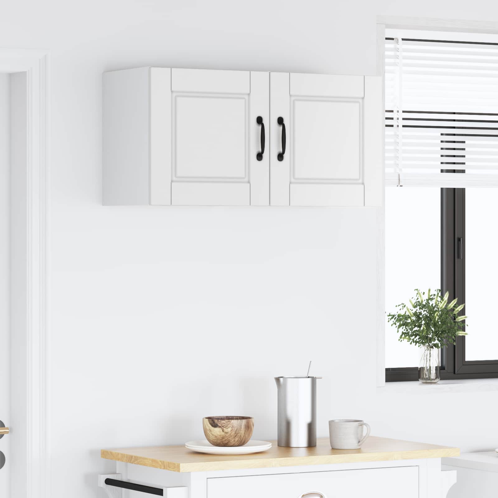 Köksskåp med hylla 2 pcs Vit 40 x 31 x 40 cm Konstruerat trä