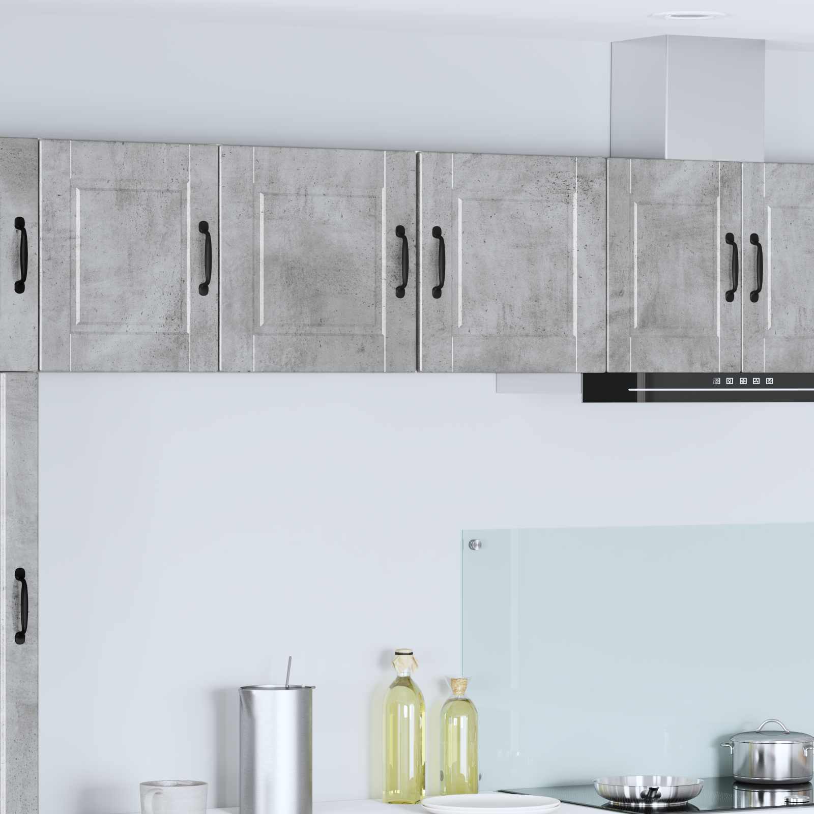 Köksskåp med hylla Betonggrå 40 x 31 x 40 cm Konstruerat trä