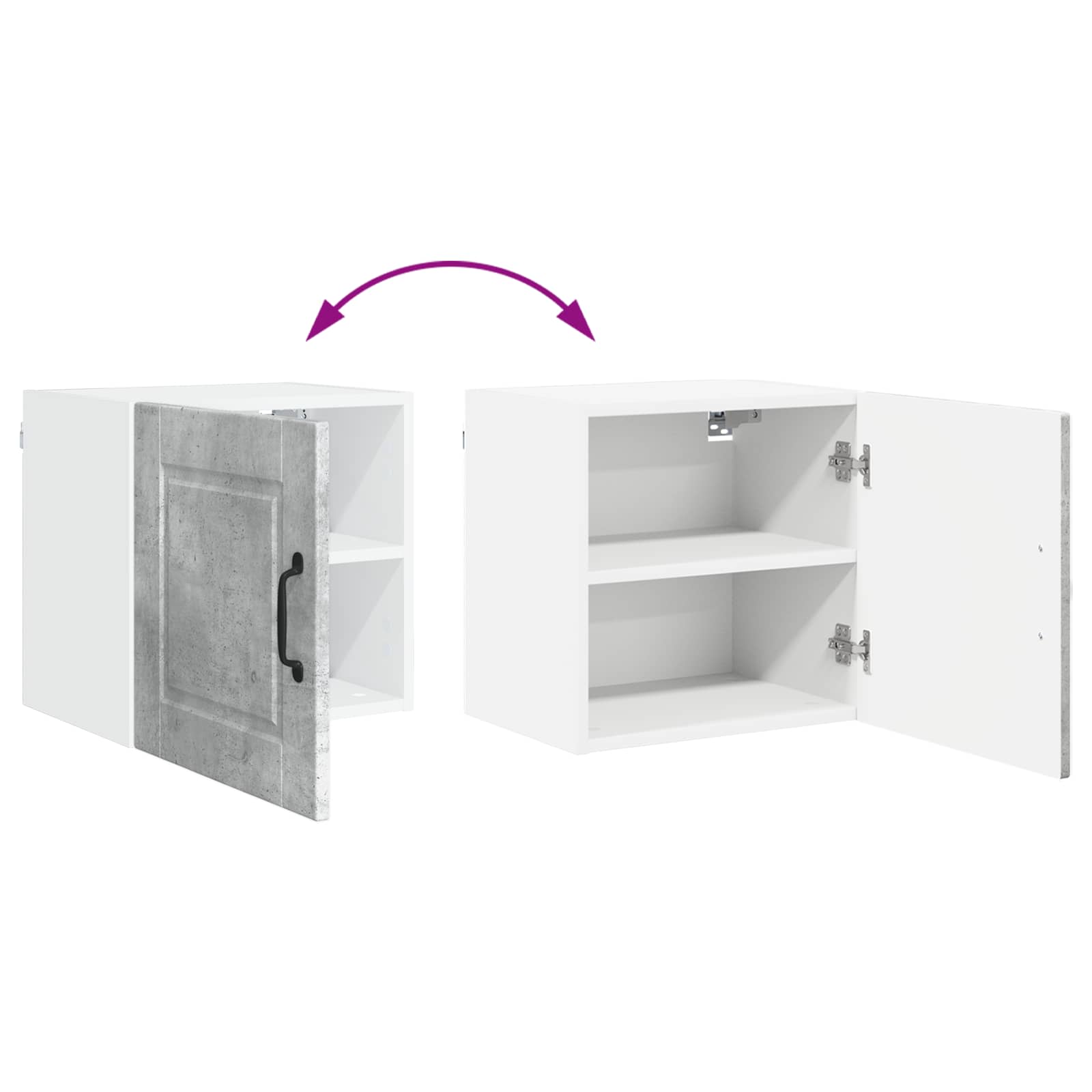 Köksskåp med hylla Betonggrå 40 x 31 x 40 cm Konstruerat trä