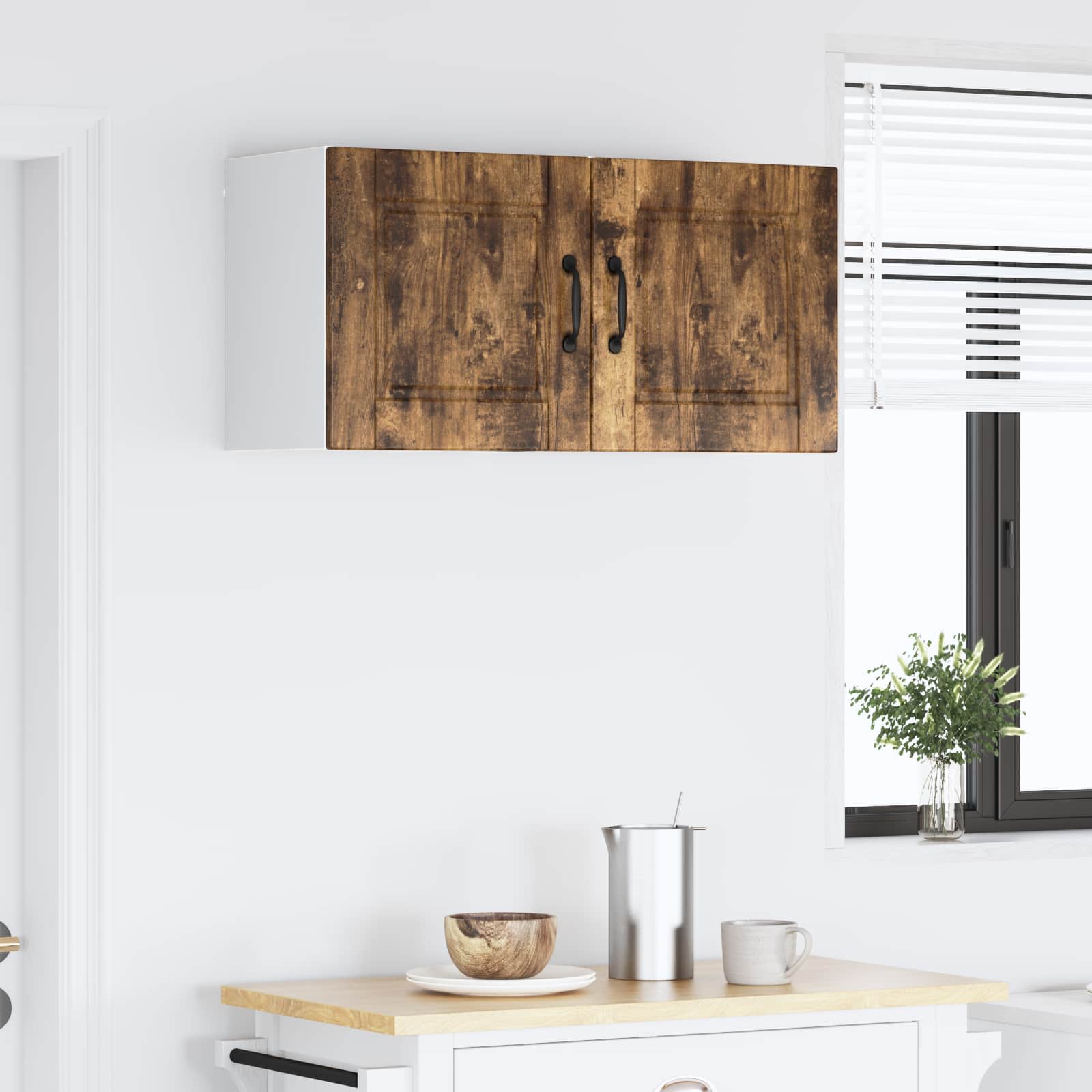 Köksskåp med dörr 2 pcs Rökt ek 40 x 31 x 40 cm Konstruerat trä