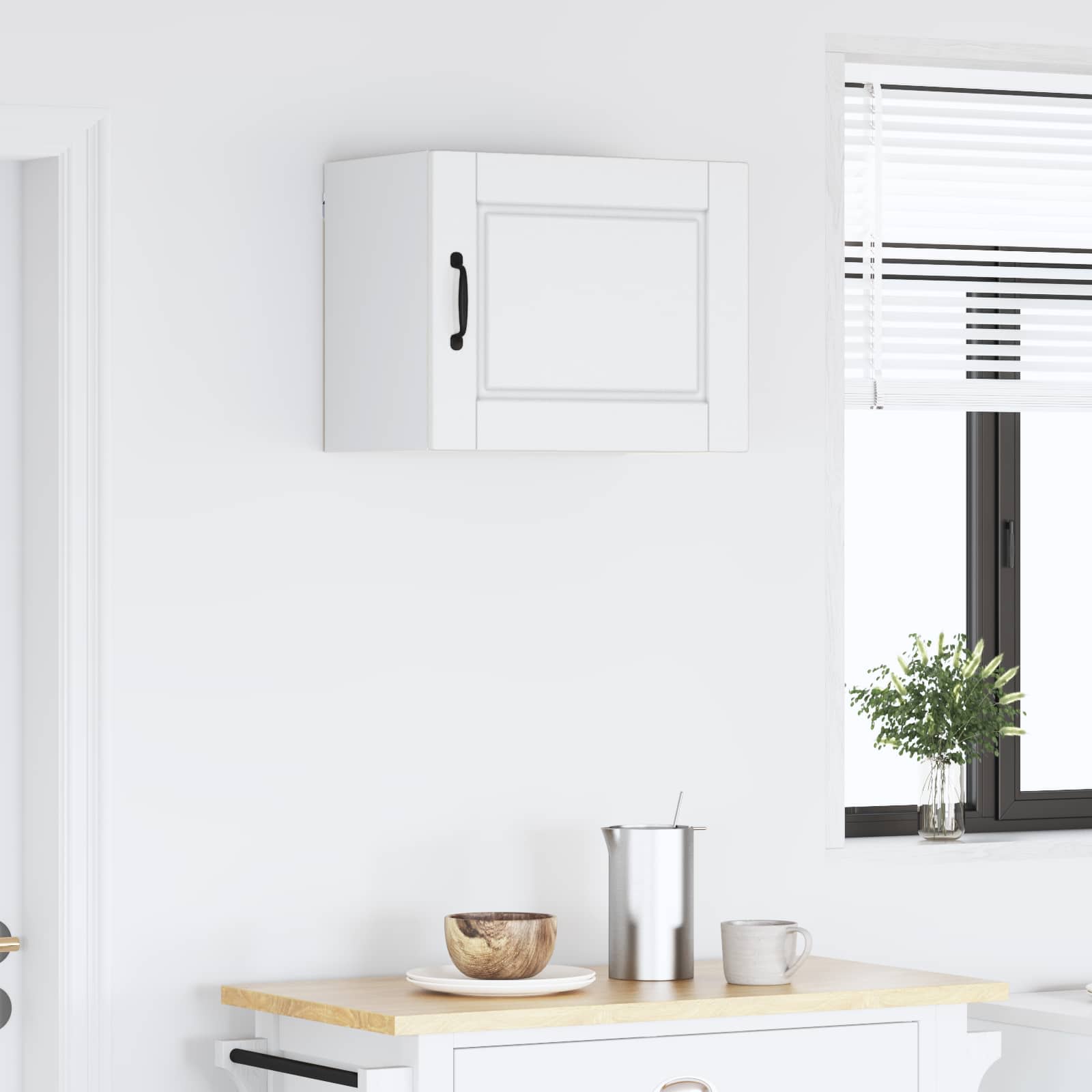 Köksskåp med hylla med dörr Vit 50 x 31 x 40 cm Konstruerat trä