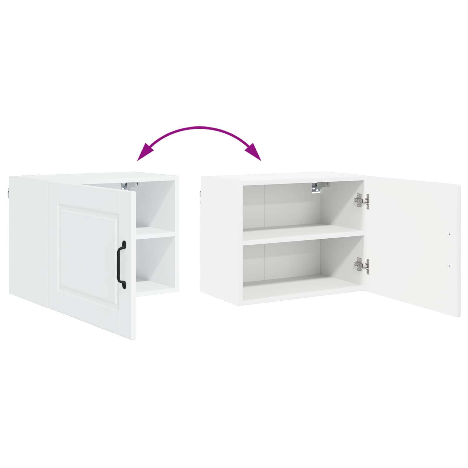 Köksskåp med hylla med dörr Vit 50 x 31 x 40 cm Konstruerat trä